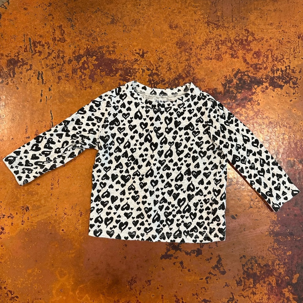 Old Navy Hearts Long Sleeve Shirt